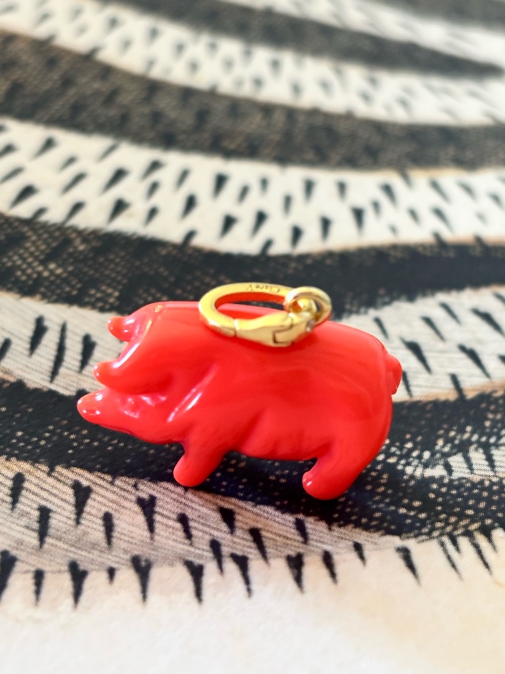 Clare V - Adorable Orange "Le Pig" Charm - EUC - Picture 7 of 10